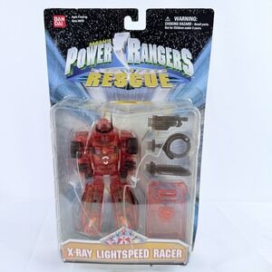 Power Rangers Lightspeed Rescue X RAY  Red Robo Racer Action Figure Bandai 1999